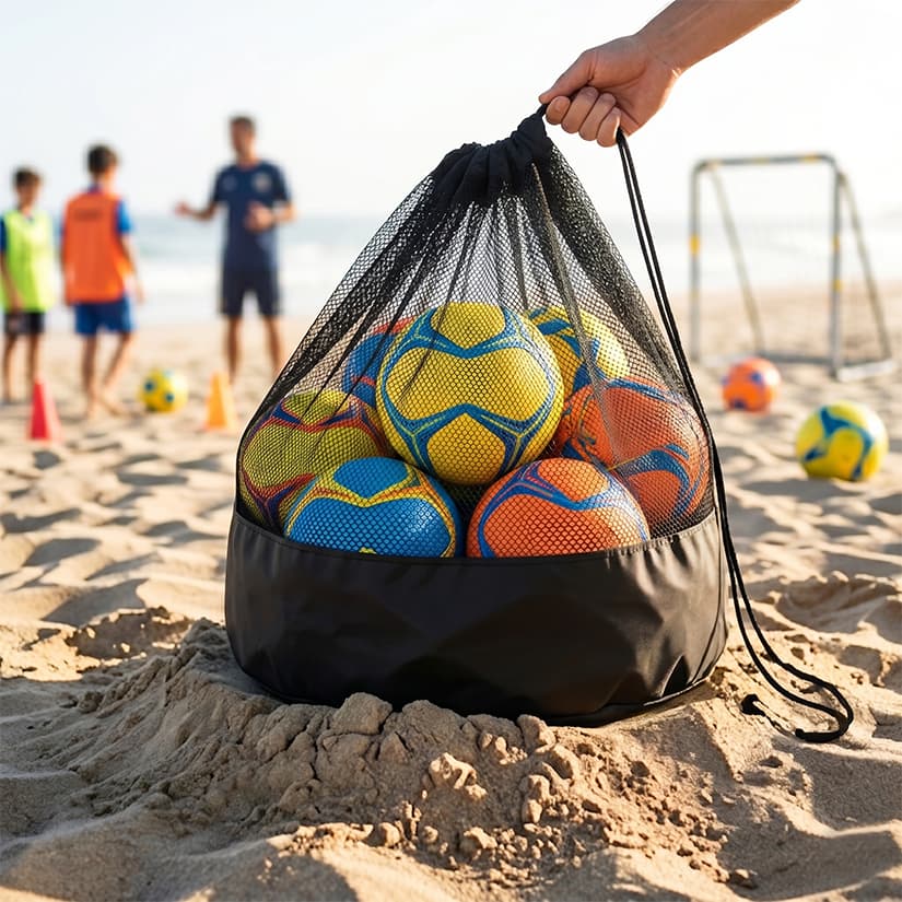 Bolsa Para Bolas Esportivas 10 Bolas de Futebol Saco Reforçado Preto Resistente