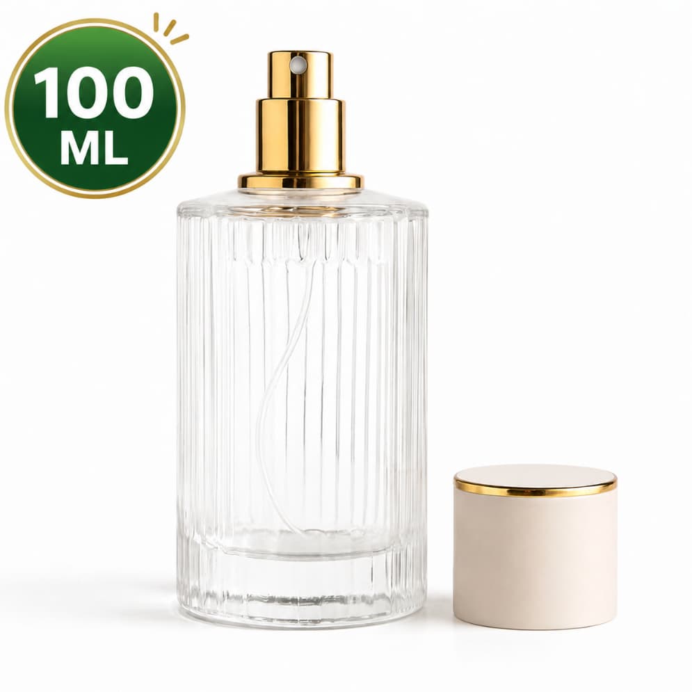 Frasco para Perfume 100ml Vidro Paris Luxo com Válvula Spray