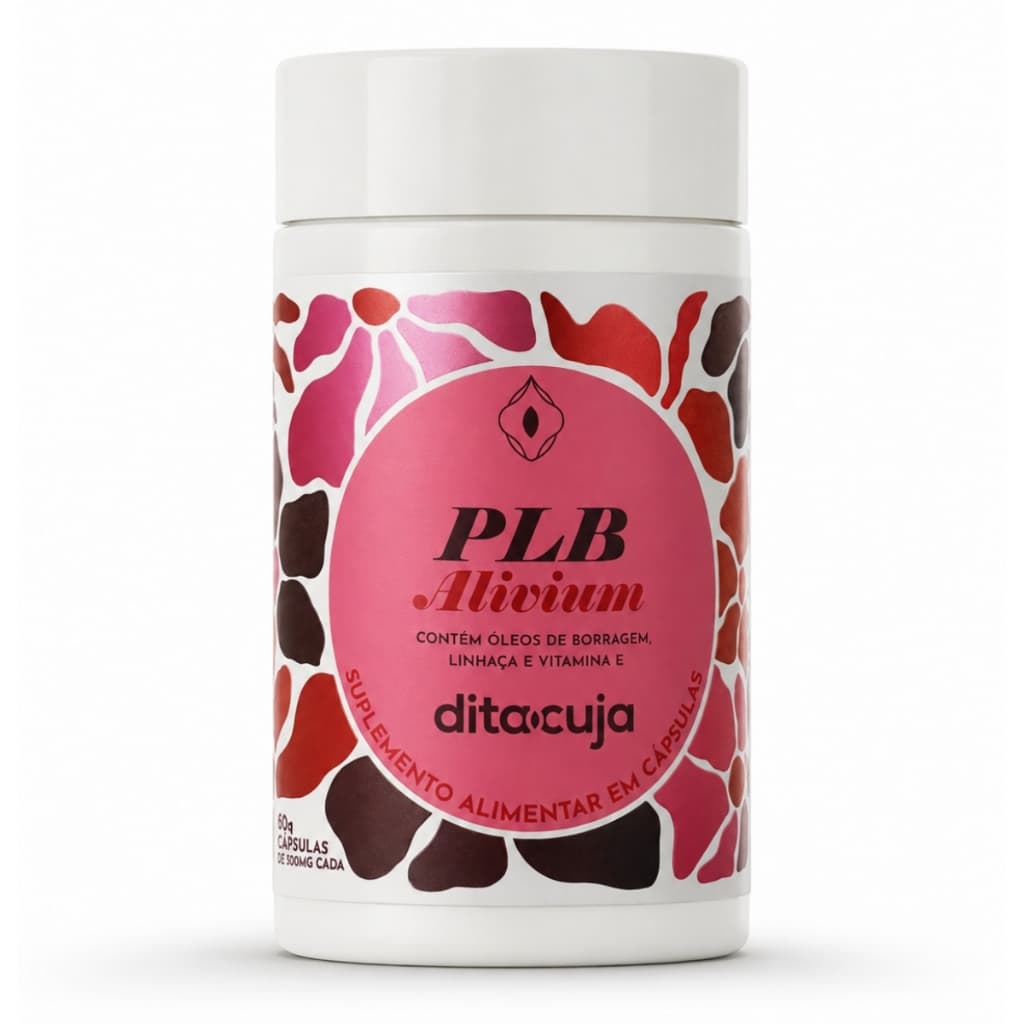 PLB Alivium Dita Cuja 60 Cáps, Prímula Borragem, Linhaça e Vitamina E