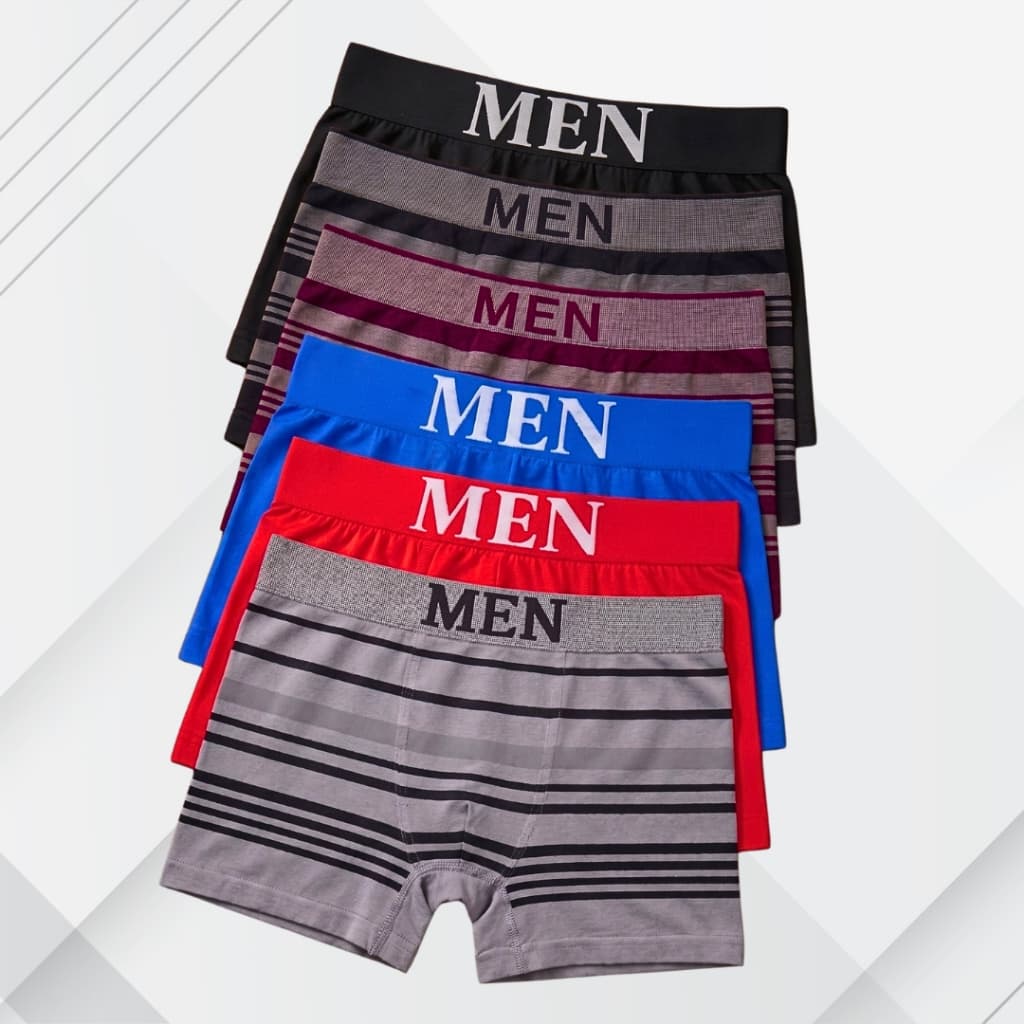 Kit Cueca Boxer MEN Sem Costura Microfibra Casual Premium Toque Macio Masculino PROMOÇÃO