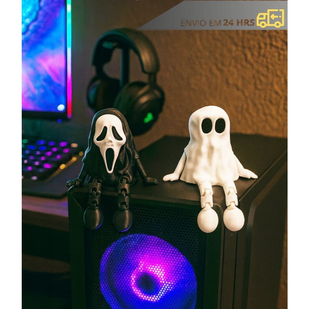 Fantasminha / Ghostface Decoração Setup Gamer Quarto Geek