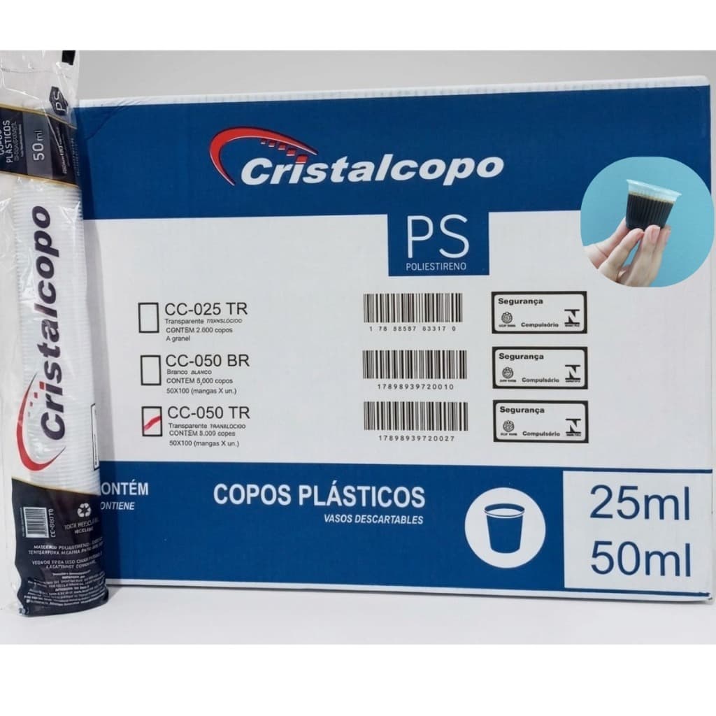 Caixa Copo Descartável 50 ml Copos Transparente Para Cafe Cha Molho Sobremesa