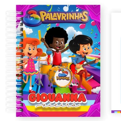 Agenda Escolar 3 PALAVRINHAS 2 personalizado com nome