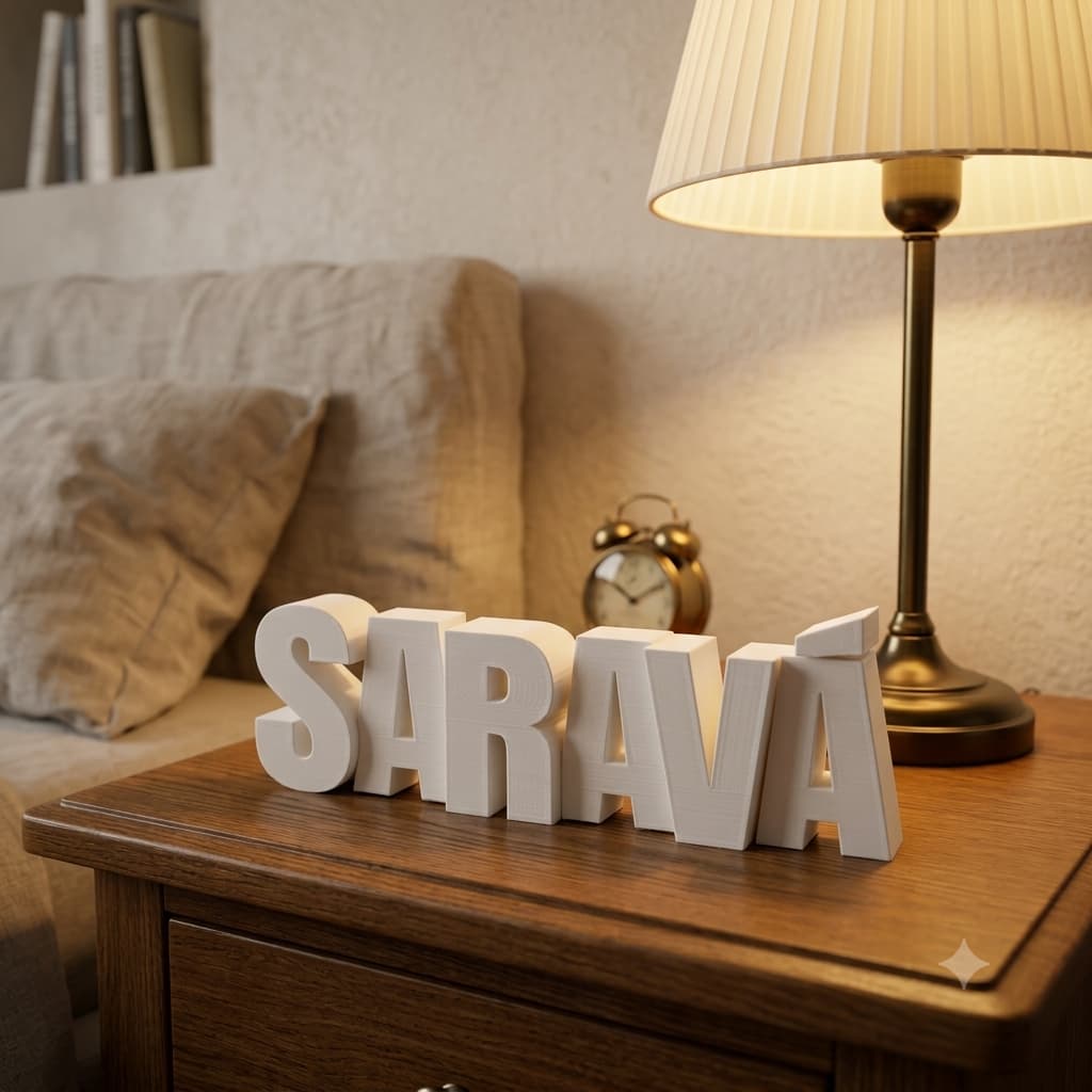 Letreiro SARAVÁ Decorativo Enfeite para Mesa Parede Decoração Sala Quarto Umbanda Candomblé Presente