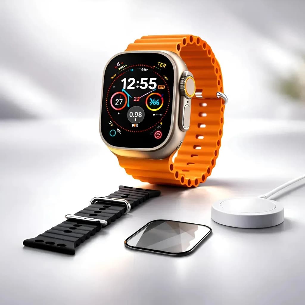 Relógio Smartwatch Inteligente Bazik Prime Amax Ultra Digital com GPS Esportivo NFC Presente Masculino Feminino Unissex