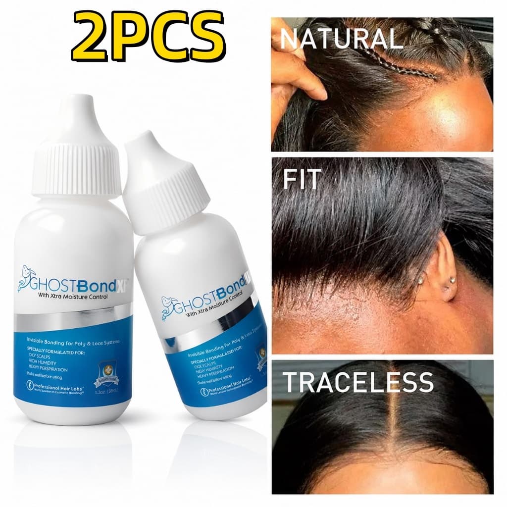 Kit 2 Cola Forte para Peruca de Renda Cola Adesiva À Prova De Água De 38 ml Para Peruca De Cabelo，Líquido E Cílios
