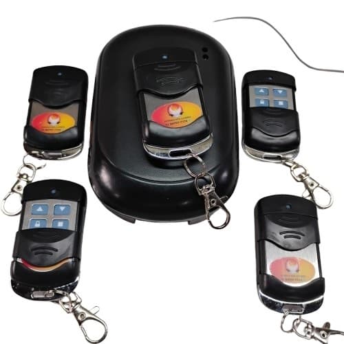 KIT CENTRAL RECEPTORA COM 5 CONTROLES DIGITAIS FREQUENCIA 433MHS