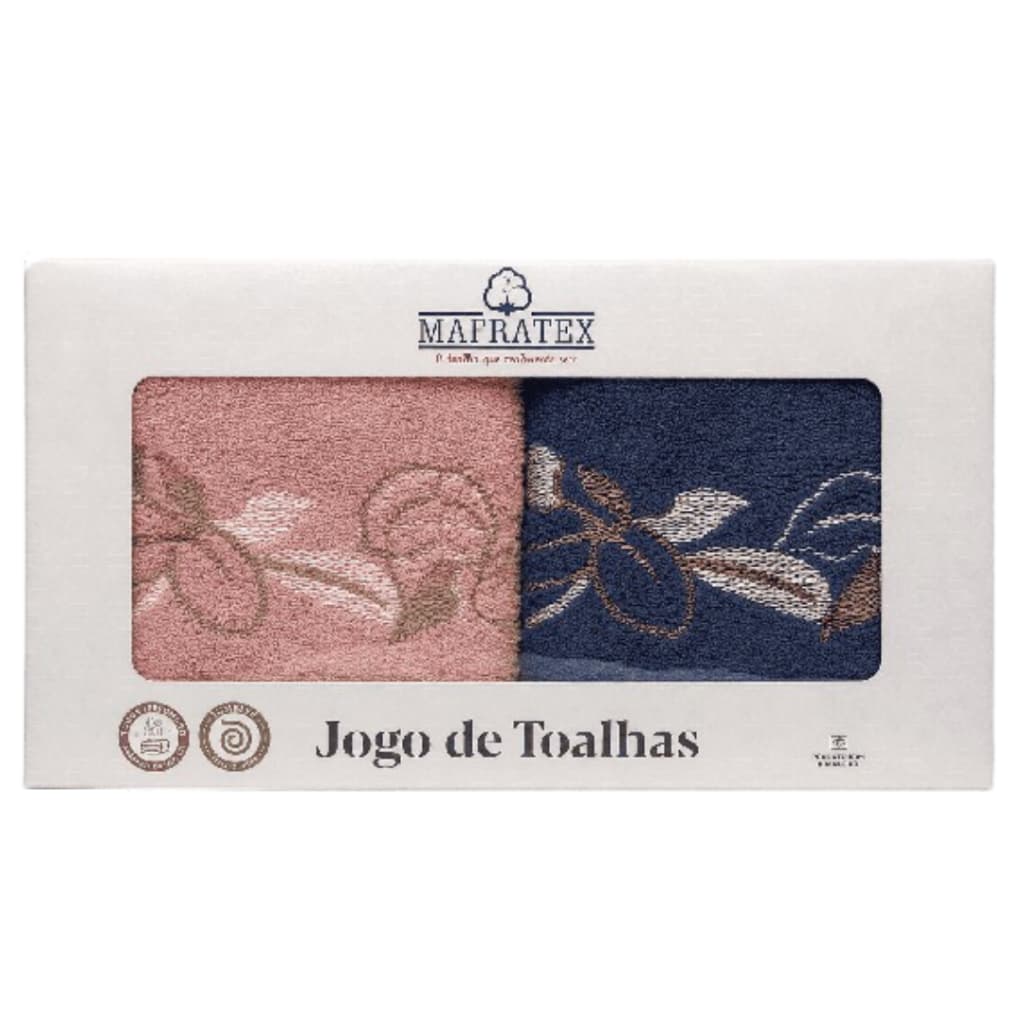 Kit Toalhas Banho e Rosto Macias 5 peças -  Hortência Caixa Presente