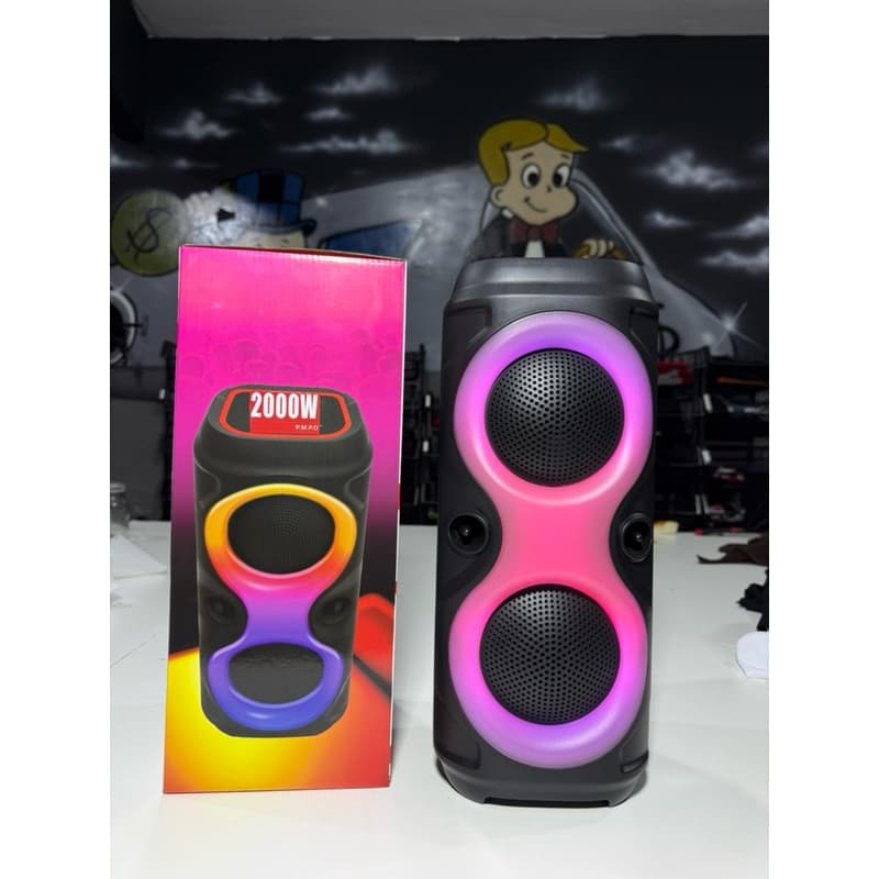 caixa de som potente torre 2000w  40cm portatil grande bluetooth radio alto grave amplificada