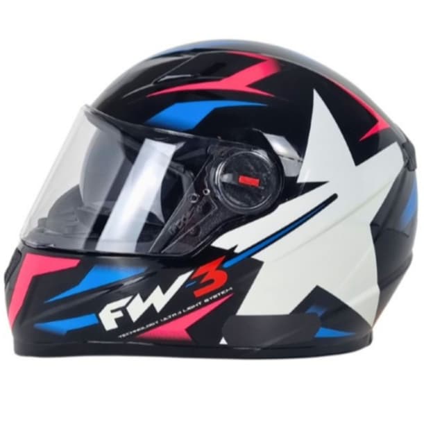 CAPACETE GTX STAR WAR ESTRELA FW3 LANÇAMENTO COM ÓCULOS INTERNO PROMOÇÃO ROSA/AZUL