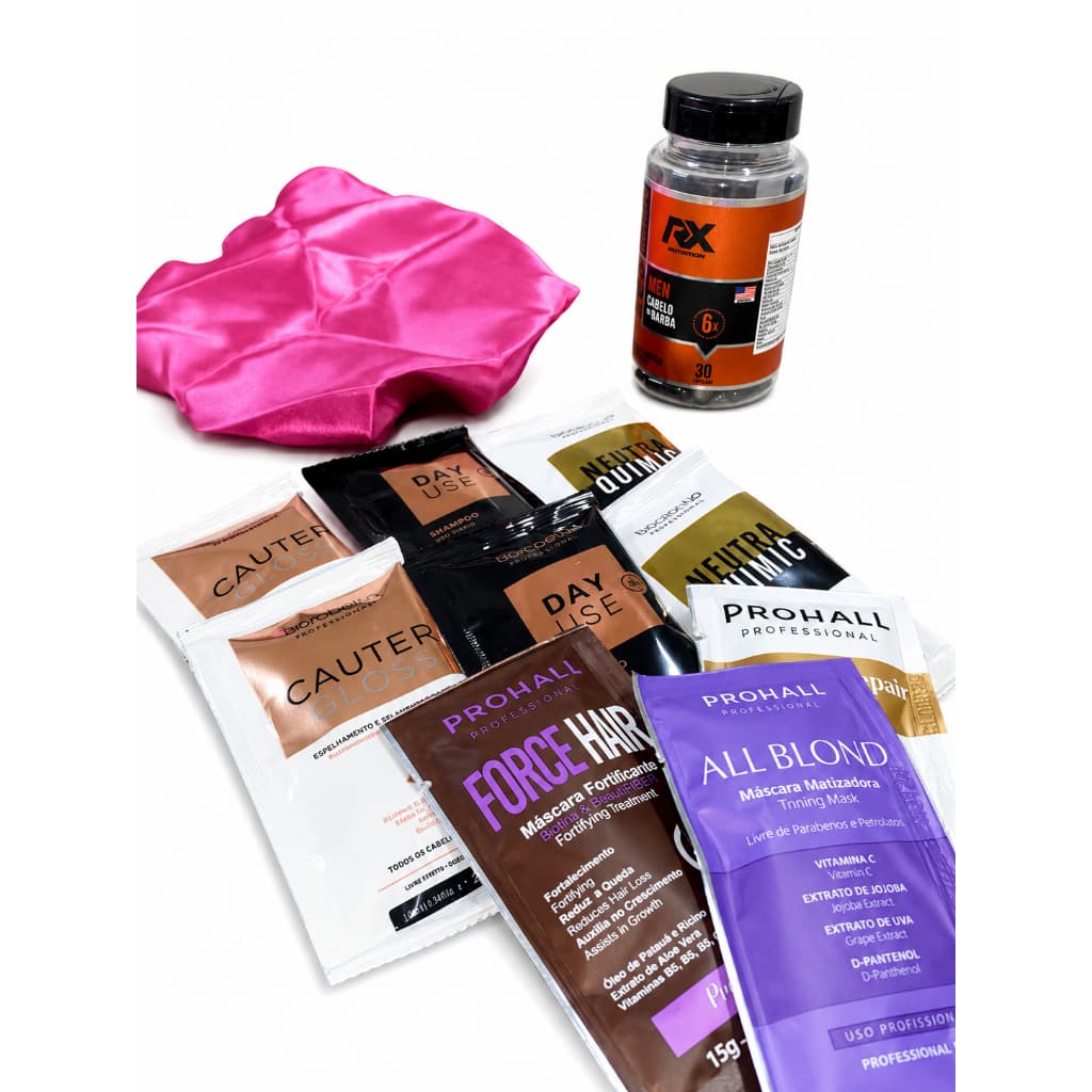 SOS MEN RX 30 CAPSULAS + TOUCA DE CETIM + SACHES BORABELLA
