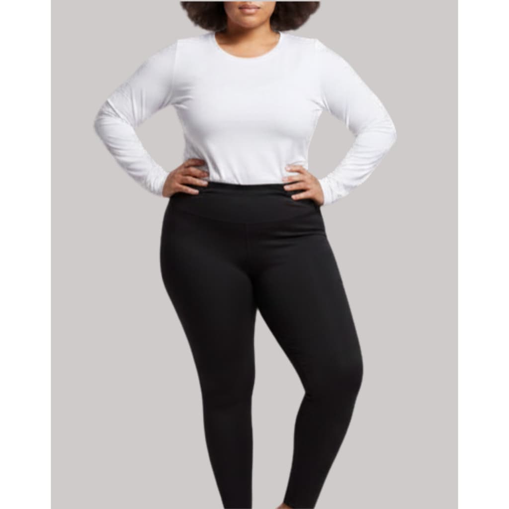 Calça Legging Plus Size Felpada Feminina de Inverno Cós Alto