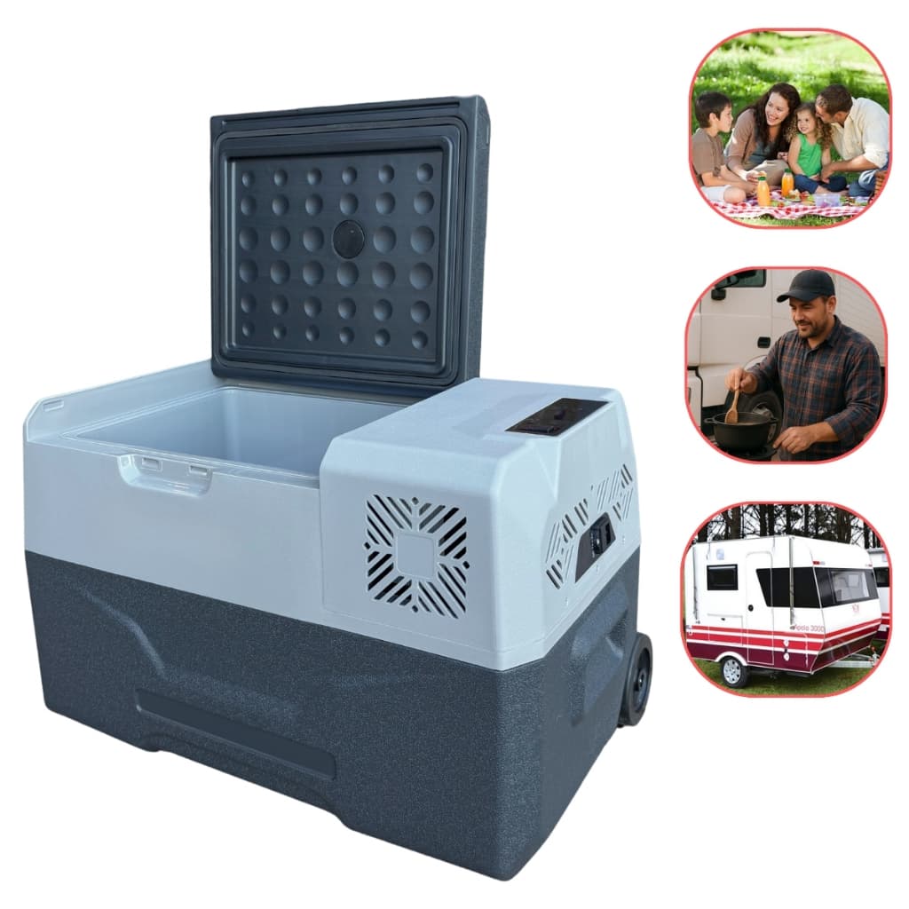 Geladeira Portátil Para Caminhão Van Camping Micro-ônibus Barco 30 Litros Quadrivolt Com Rodinha