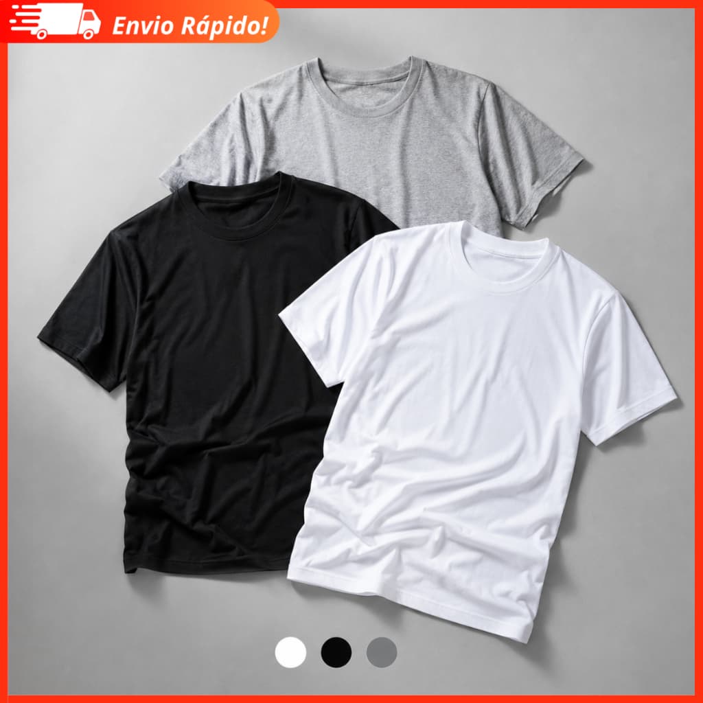 Kit 2 Camisetas 100% Poliéster Premium Malha Fria Sublimação