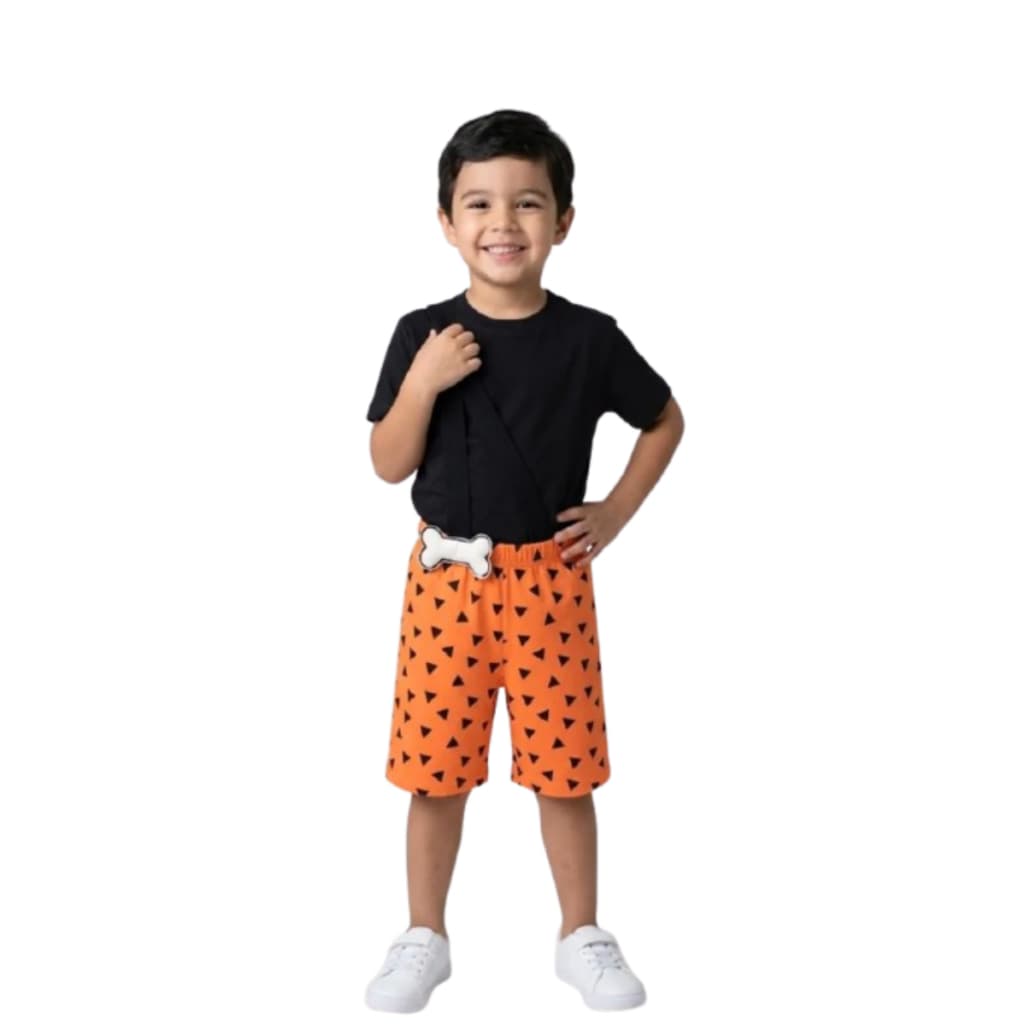 Fantasia Infantil Menino Homem das Cavernas Flintstones Fantasia Carnaval