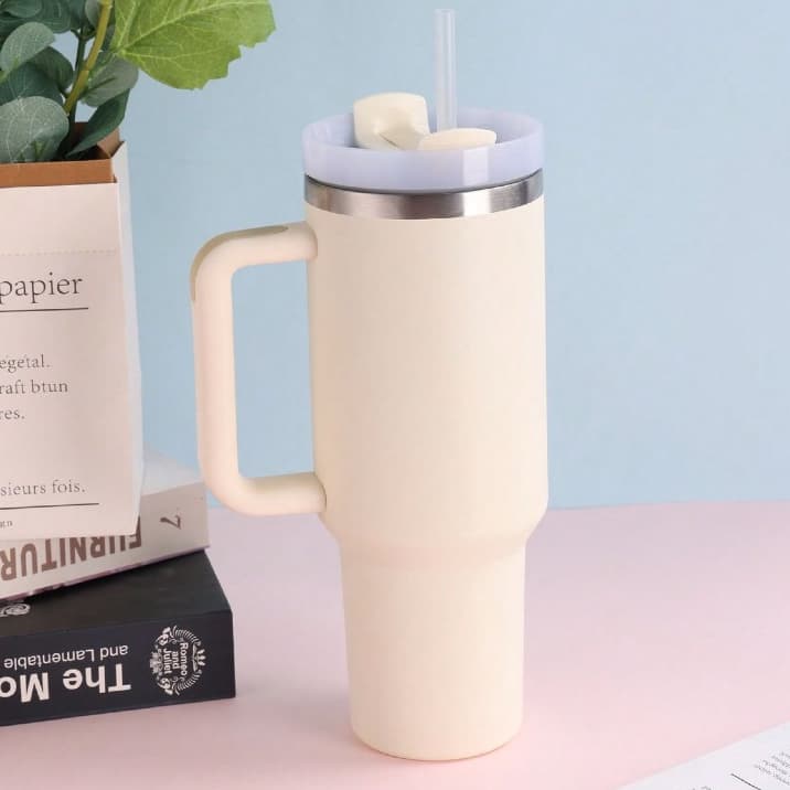 Copo Térmico 1200ml Inox com Alça e Tampa Mantém Gelado e Quente