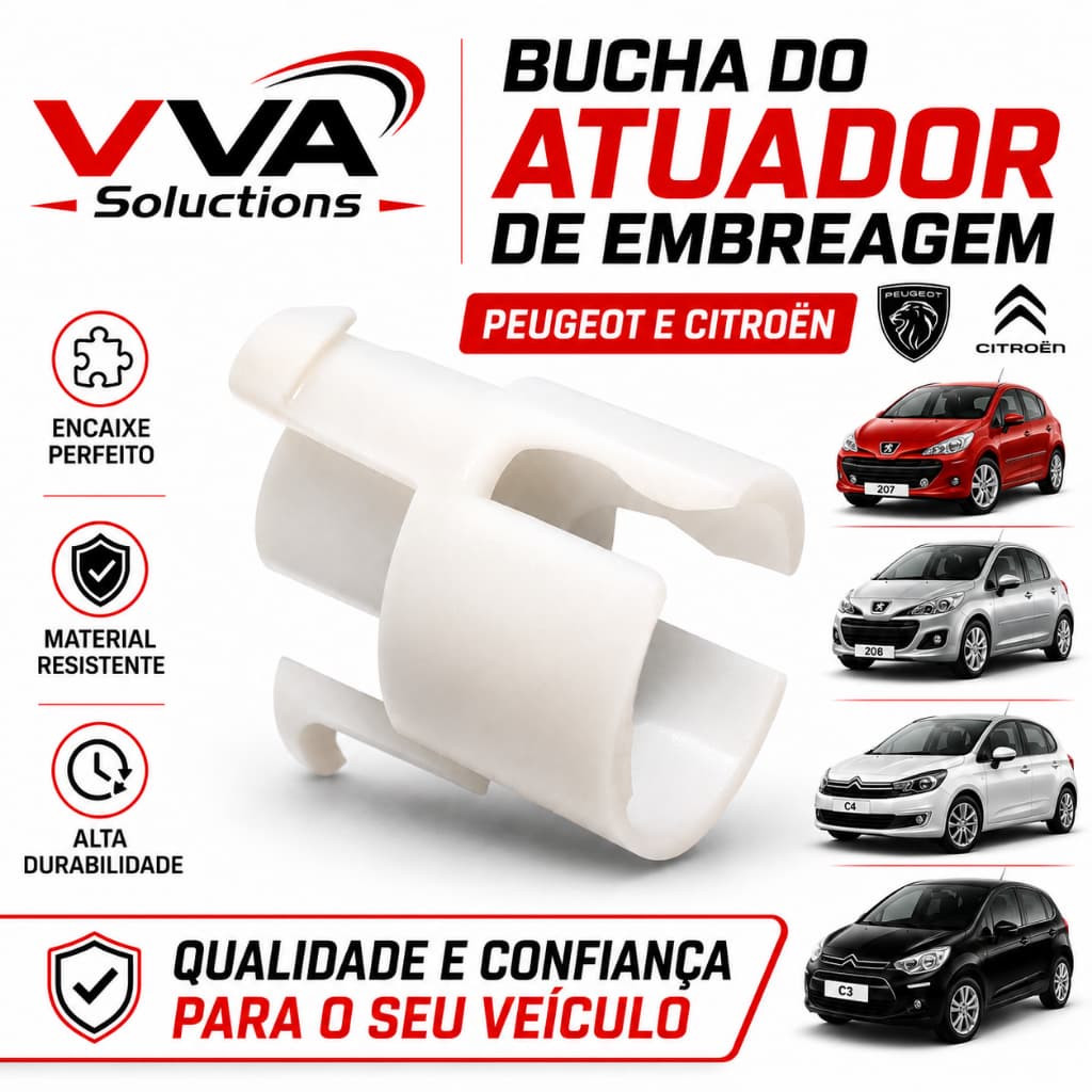 Trava Bucha do Cilindro do Atuador Pedal da Embreagem Citroen Peugeot