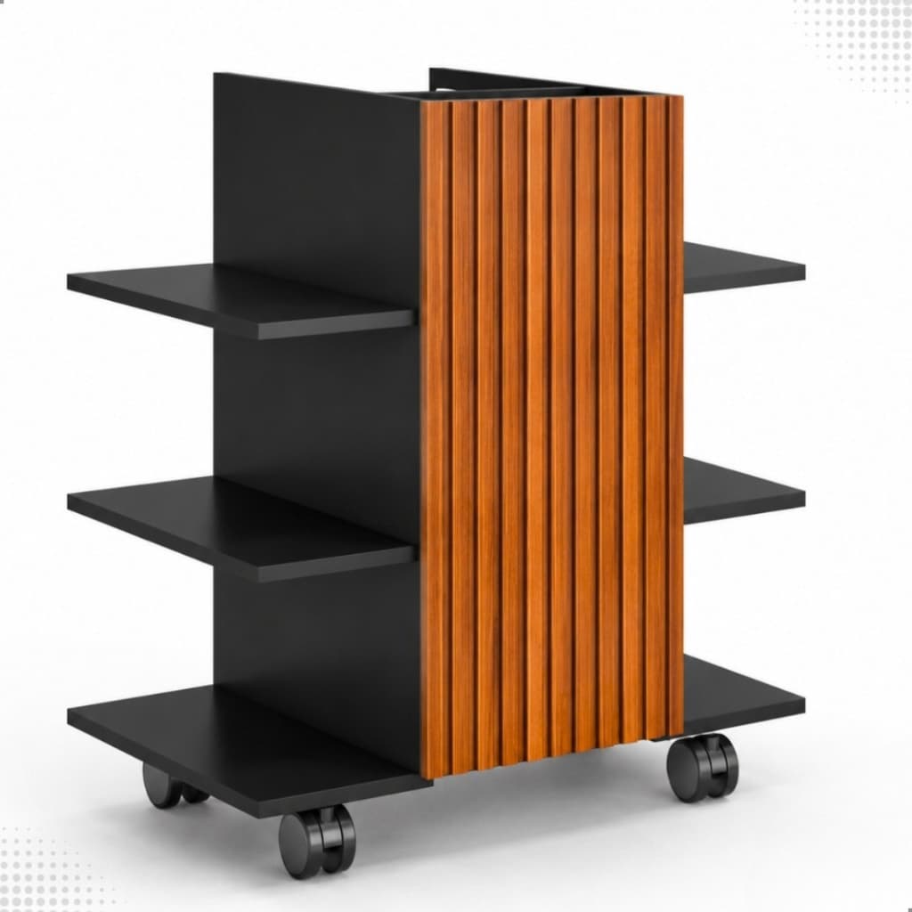 PROMOÇÃO🔥 Armário Gabinete Para Banheiro Pia De Coluna Lavatório S/ Cuba Com Rodízios e Nichos Preto