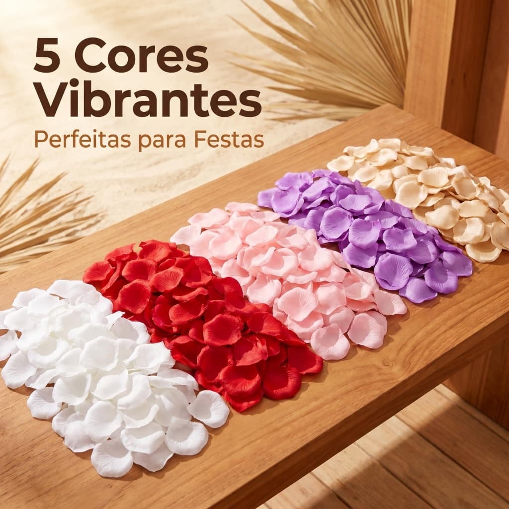 Kit Pétalas de Rosa 100un Pacote Único Uso Prático Decoração Cotidiana