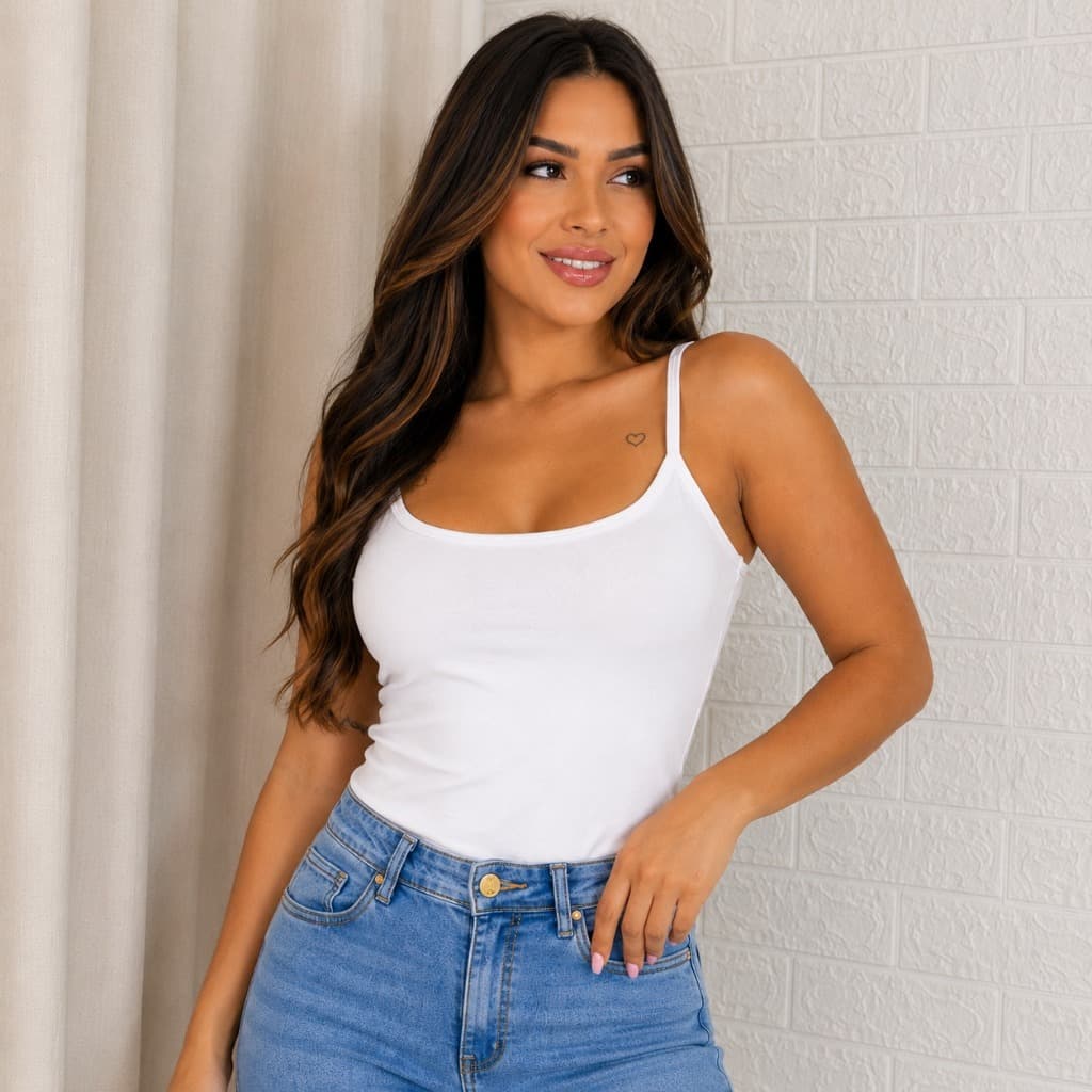 Regatinha Blusa Feminina Básica Regata Oferta