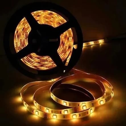 Fita LED Branco Quente 220V 120 LEDs/m 10M IP20 Com Fonte e Sem Fonte