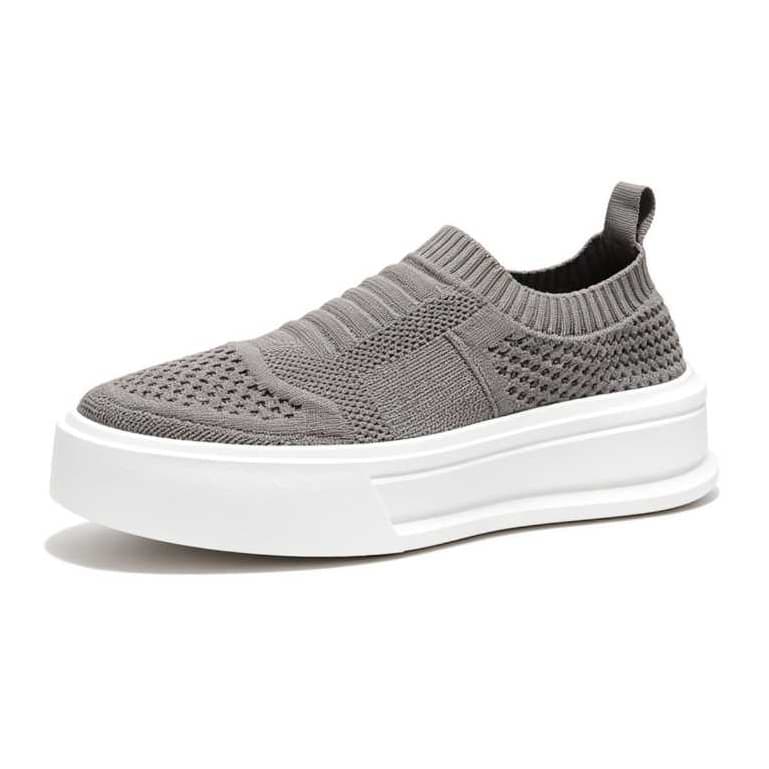 Tênis Masculino Confortável Leve Knit Casual Sem Cadarço Palmilha em Gel