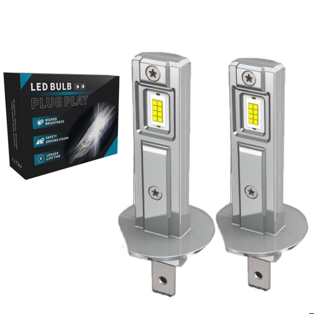 Lâmpadas LED H1, Com Canbus, Alta Potência, 20000LM, 200W, 12V