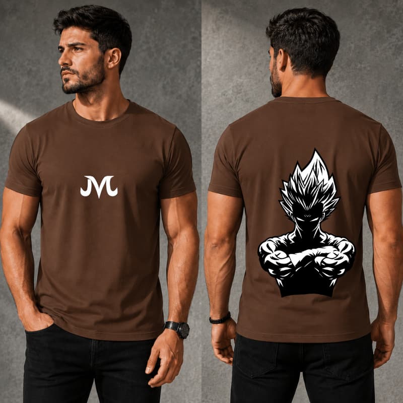 Camiseta Masculina Estampa Anime nas Costas |  Casual 100% Algodão | Camisa Geek Premium Manga Curta