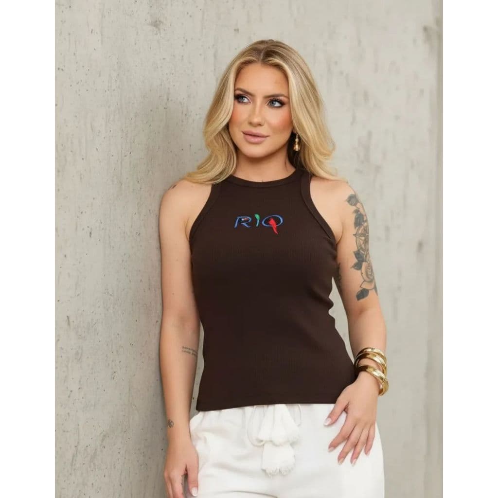 Regata Feminina Rio Blusinha Casual Confortavel Ribana Luxo Rio de Janeito Estilosa