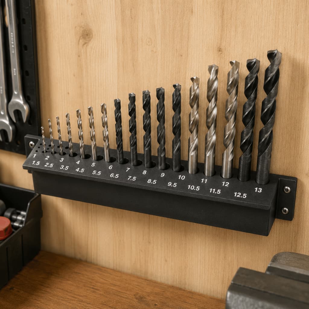 Suporte Organizador Porta Brocas Parede Reforçado 1 A 13mm