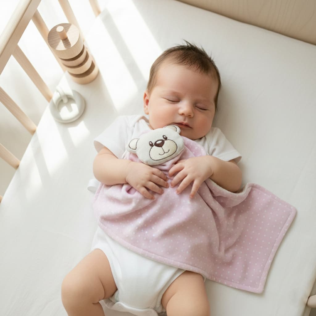 Naninha Bebê Menino Menina Com Pelúcia Macia Paninho E Prendedor De Chupeta Luxo