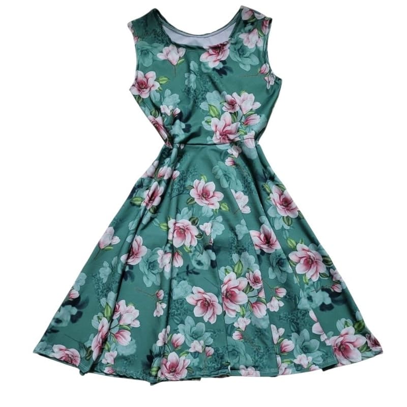 Vestido Godê Rodado Floral Feminino Verão Festa P ao GG