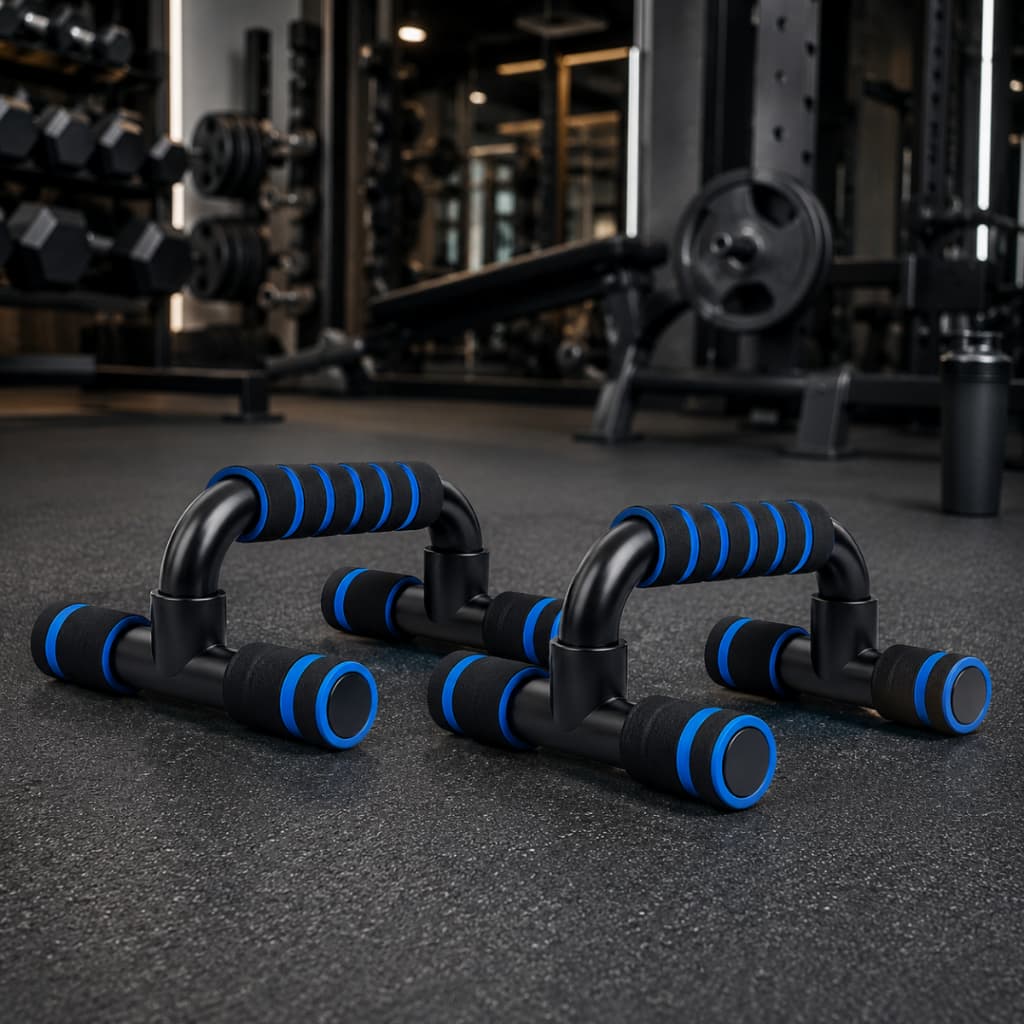 Par Apoio Barra Paralela Flexão Braço Chão Treino Calistenia Academia Musculação Suporte Resistente