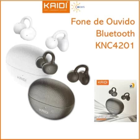 Fone de Ouvido Bluetooth OWS Kaidi KNC4201 Sem Fio Condução de Ar Bluetooth 6.0 com Estojo de Recarga