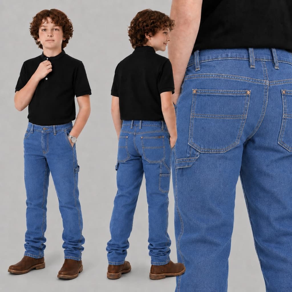 Calça Carpinteira de Menino Calça Jeans para Menino