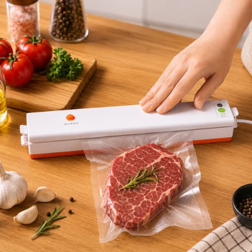 Seladora a Vácuo Armazenar Alimentos Domésticos Embaladora à Vácuo 220v