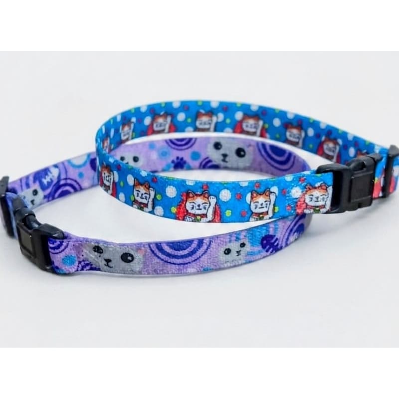 Coleira Para Gato Estampada Fita de Elástico(13mm) Ótima Qualidade Resistente e Divertida Coleira Para Gato Estampada.