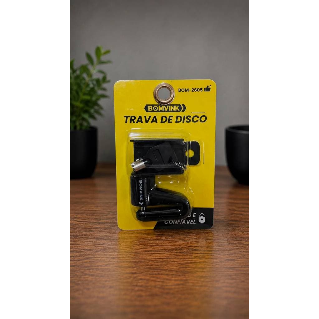 Trava de disco BOMVINK, fácil transporte, resistente a qualquer condição climática.