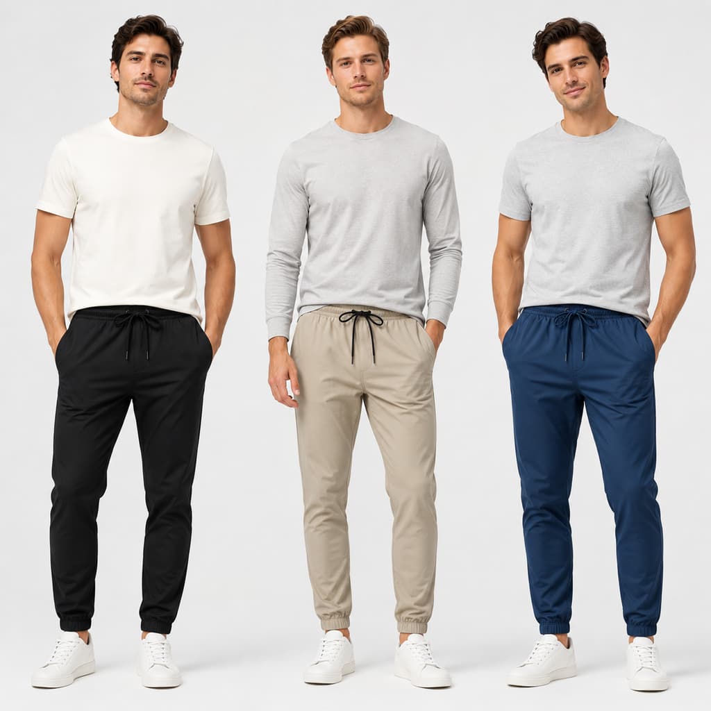 Calça Jogger Masculina Tactel Com Elastano Conforto Diário
