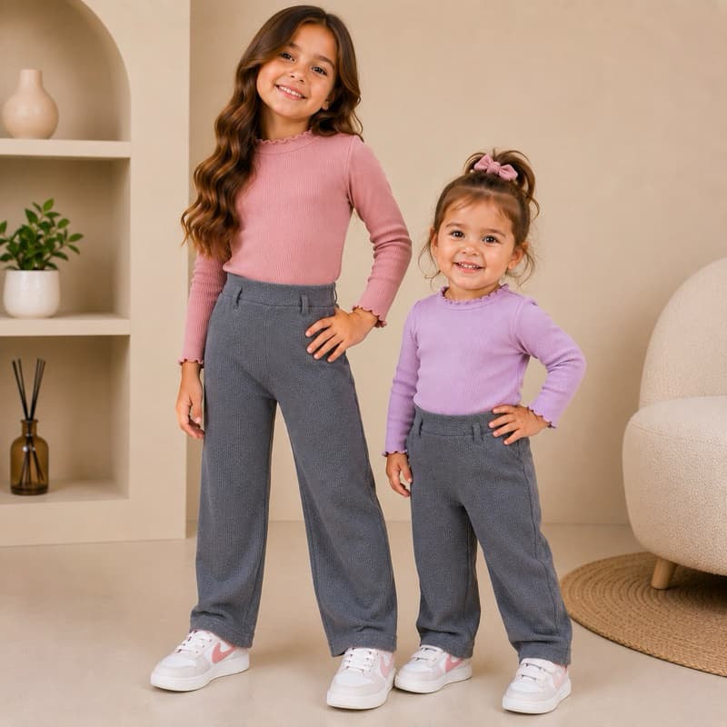Calça Infantil Canelada Feminina  Inverno Quentinha Confortável Tam 3 ao 10