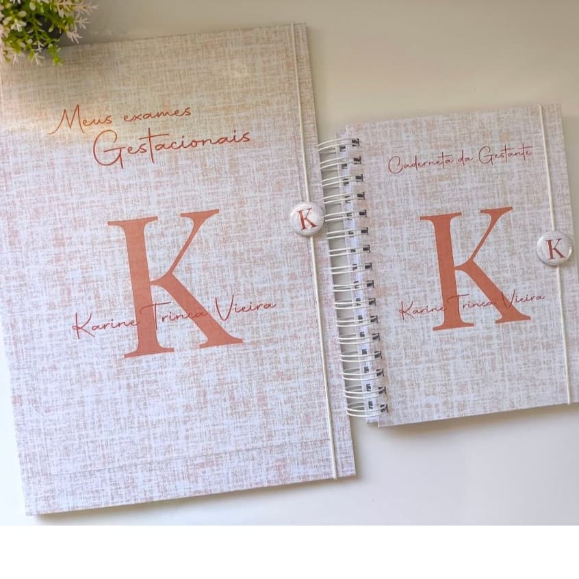 Kit Gestante Personalizado | Pasta Pré-Natal + Caderneta da Gestante | Porta Documentos Gravide Personalizado