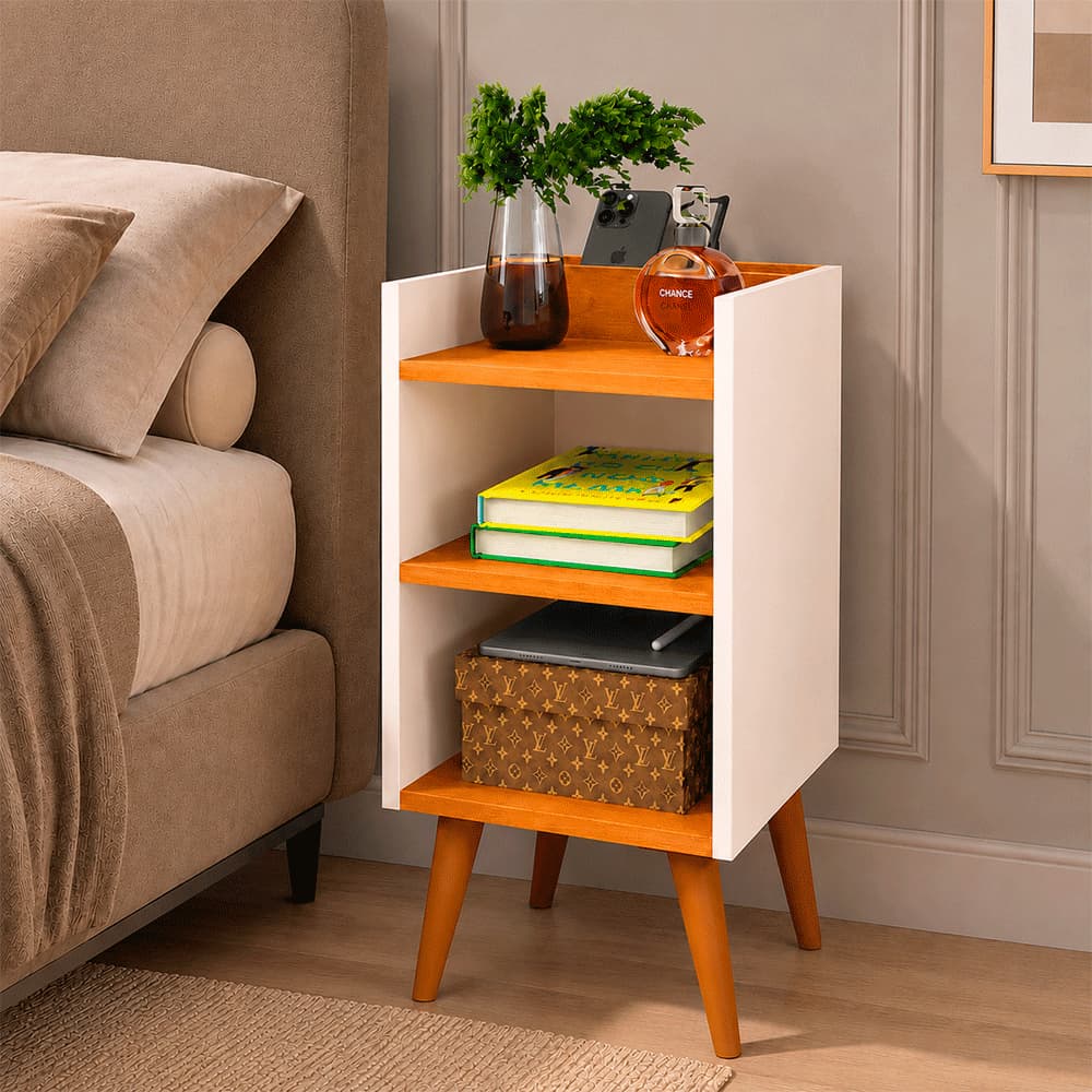 Mesa De Cabeceira Mudo Retro Quarto Cama Várias Cores charme apoio de cama Mesinha Max