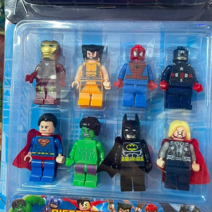 Kit Personagens Heróis Compatíveis com Blocos de Montar
