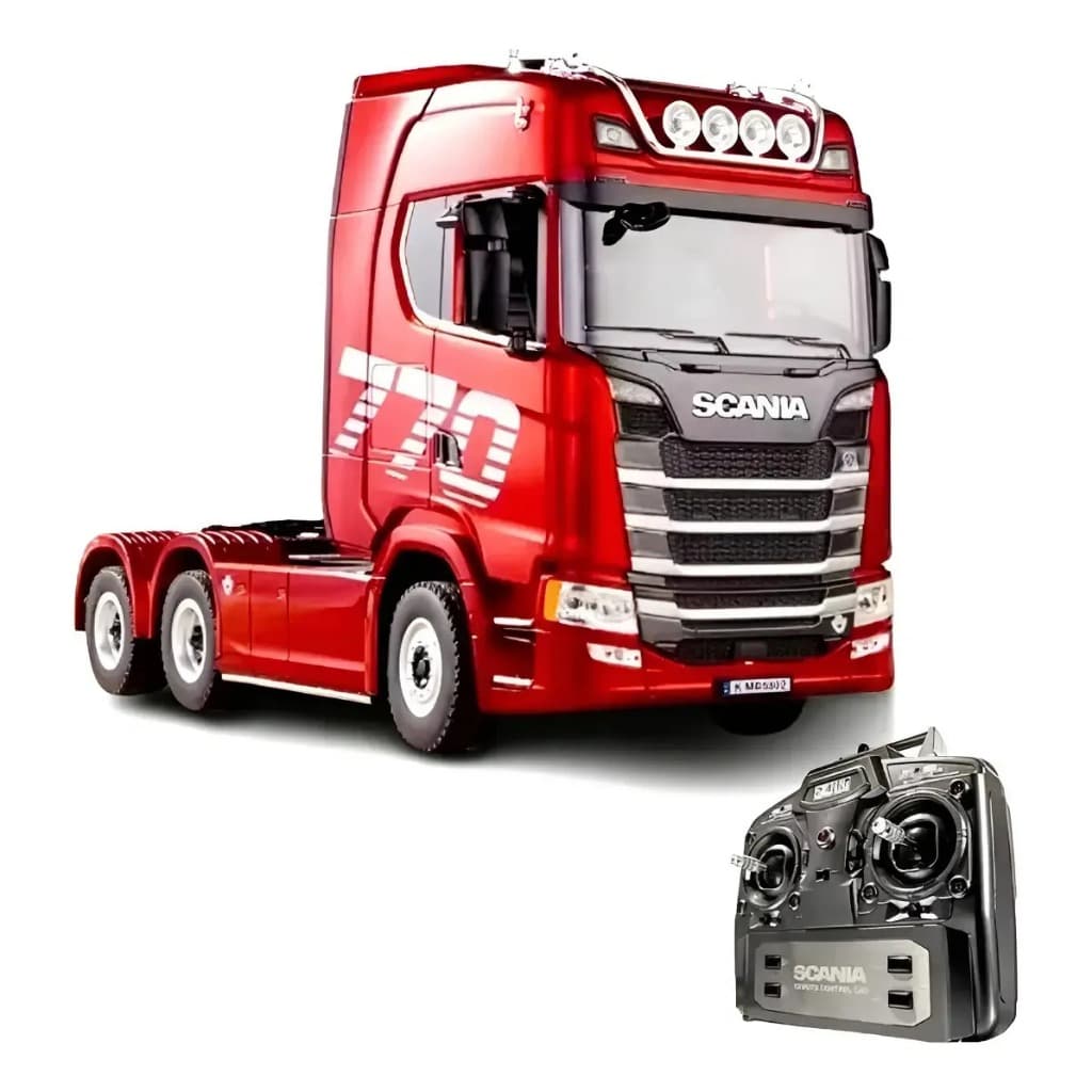 Carreta de Controle Remoto Scania 770s Huina 1501 + Prancha Semi Reboque Huina 1502 TOP Realista!