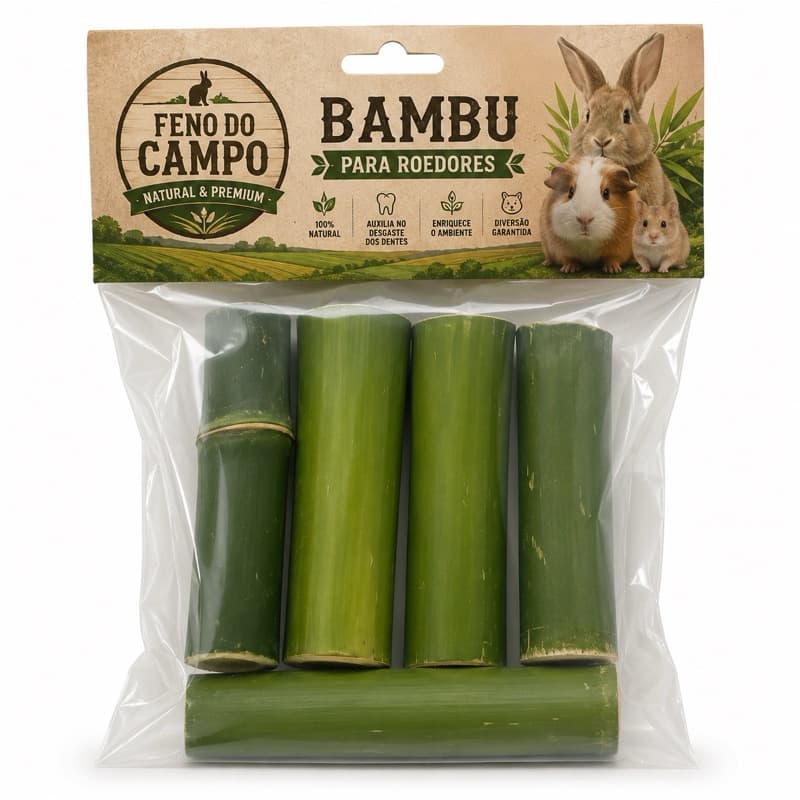 Bambu Natural Para Roedores Feno do Campo Kit com 5 Unidades Mordedor para Coelhos Hamsters e Porquinho
