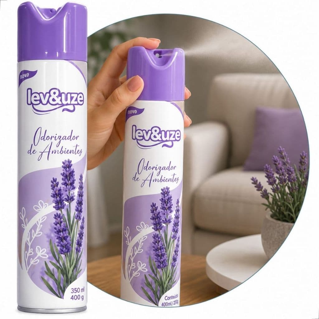Odorizador Neutralizador de Ambientes Spray 400ml Perfuma Sala, Quarto e Banheiro
