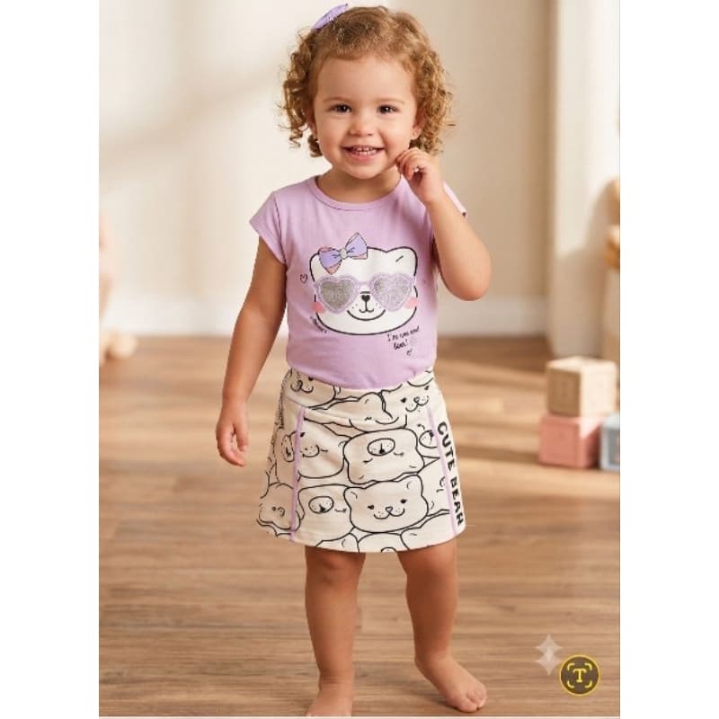 conjunto menina bebê infantil premium luxo alakazoo