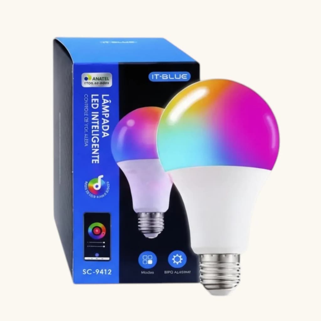 Lâmpada LED Inteligente RGB Itblue SC-9412 Alexa Hey Google Controle App
