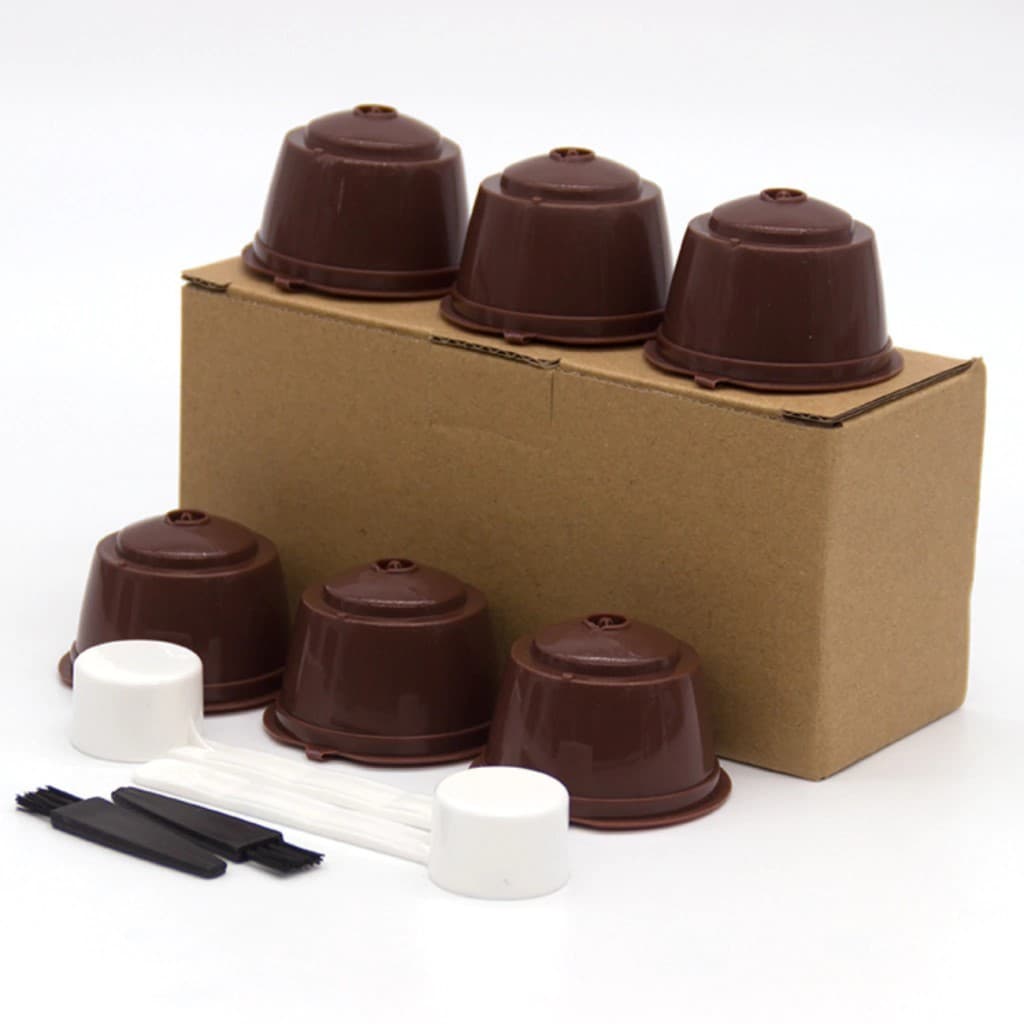 Kit 6 Cápsulas Reutilizáveis para Cafeteira Dolce Gusto