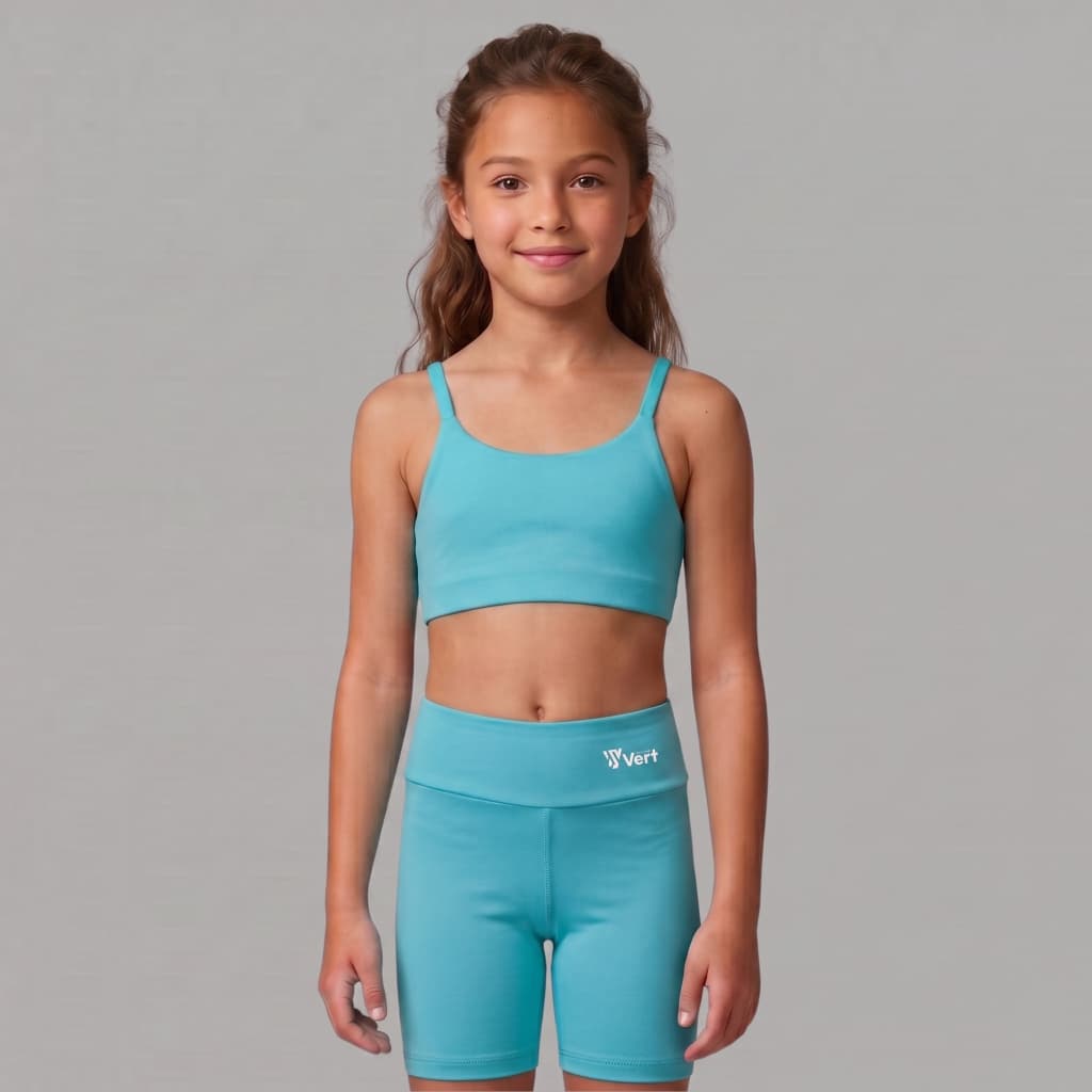 Roupa de Treino Feminino Conjunto Infantil Academia Top E Short Ginastica Menina Escolar Confortável